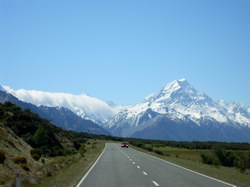 route vers mont cook